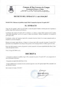 decreto chiusura uffici giorno 24 aprile 2017-page-001