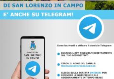Canale Telegram del Comune di San Lorenzo in Campo. Attiva il servizio per rimanere sempre informato