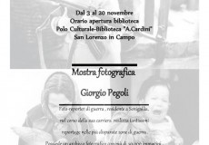“Frammenti di memoria fotografica”, mostra del fotoreporter di guerra Giorgio Pegoli